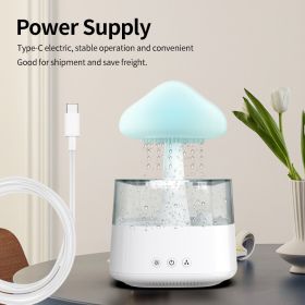 Factory Wholesale New Rain Cloud USB Humidifier Water Drip Mushroom Rain Cloud Diffuser Water Drop Sound Aroma Lamp For Household