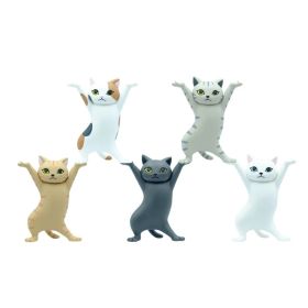 5pcs Cat Ornaments; Funny Cat Pen Holder; Toy; Gift; Home Decorations