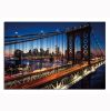 Oppidan Home "Evening on the Manhattan Bridge" Acrylic Wall Art (32"H x 48"W)