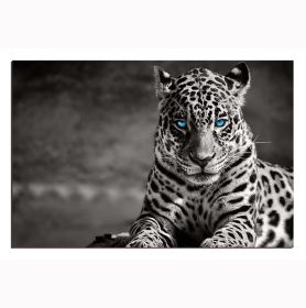 Oppidan Home "Spotted Leopard in Black and White" Acrylic Wall Art (32"H x 48"W)