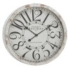 DecMode 24" White Wood Wall Clock