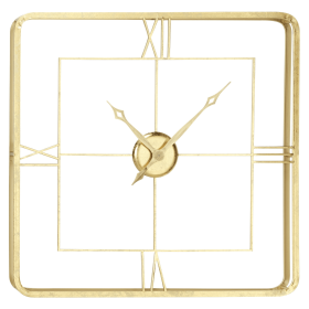 DecMode 36" Gold Metal Open Frame Wall Clock