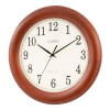 La Crosse Technology 12.5 Inch Cherry finish Oak Wood Atomic Analog Clock, WT-3122A-Int