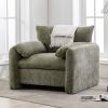 Modern Style Chenille Oversized Armchair Accent Chair Single Sofa Lounge Chair 38.6'' W for Living Room, Bedroom, Matcha Green