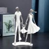 NORTHEUINS Resin Family Statues Nordic Creative Abstract Figurines for Interior Home Living Room Desktop Decoration Accessories