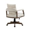 COOLMORE Computer Chair Office Chair Adjustable Swivel Chair Fabric Seat Home Study Chair