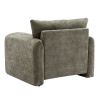 Modern Style Chenille Oversized Armchair Accent Chair Single Sofa Lounge Chair 38.6'' W for Living Room, Bedroom, Matcha Green