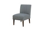 Stylish Comfortable Accent Chair 1pc Gray Fabric Upholstered Plush Seating Living Room Furniture Armless Chair