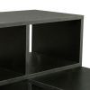 Double L-Shaped TV Stand, Display Shelf , Bookcase for Home Furniture,Black