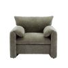 Modern Style Chenille Oversized Armchair Accent Chair Single Sofa Lounge Chair 38.6'' W for Living Room, Bedroom, Matcha Green