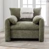 Modern Style Chenille Oversized Armchair Accent Chair Single Sofa Lounge Chair 38.6'' W for Living Room, Bedroom, Matcha Green