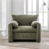 Modern Style Chenille Oversized Armchair Accent Chair Single Sofa Lounge Chair 38.6'' W for Living Room, Bedroom, Matcha Green