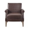 Faux Leather Accent Arm Chair