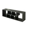 Double L-Shaped TV Stand, Display Shelf , Bookcase for Home Furniture,Black