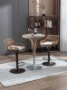 COOLMORE Swivel Bar Stools Set of 2 Adjustable Counter Height Chairs with Footrest for Kitchen, Dining Room 2PC/SET