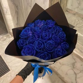 Personalized Valentine's Day Bridal Bouquet Preserved Fresh Flower (Option: Blue-50Flower)