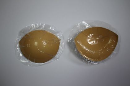 Self-adhesive Double-sided Brushing Chest Pad Thickened Sponge Insert (Option: Dumpling Double Sided Brown-Zipper Box One Pair Package)