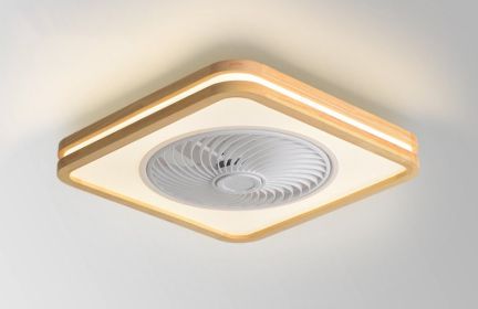 Rotating Air Guide Electric Hanging Fan Lamp (Option: Double circle square-220V infinity)