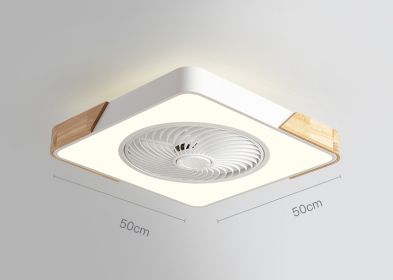 Rotating Air Guide Electric Hanging Fan Lamp (Option: White-Us regulation 110V2.4G infinit)