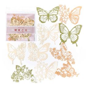 Material Paper Lace Love Series Hollow Lace Journal Decoration 10 Pieces (Option: Butterfly Land)