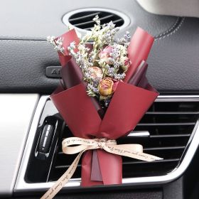 Fashion Creative Dried Flowers Decorative Car Female Motor Air Outlet Fragran (Option: Admire The Years)