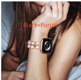 Suitable For Watch Band Single Strand Chain Diamond (Option: Back Purple-38to40to41)