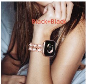 Suitable For Watch Band Single Strand Chain Diamond (Option: Black Black-38to40to41)