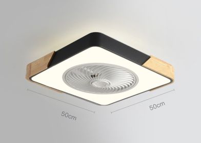 Rotating Air Guide Electric Hanging Fan Lamp (Option: Black-Us regulation 110V2.4G infinit)