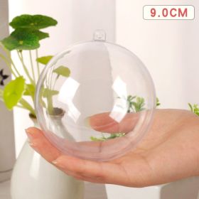 Fashion Hollow Transparent Christmas Ball (Option: 9cm Ball SLQ 9)