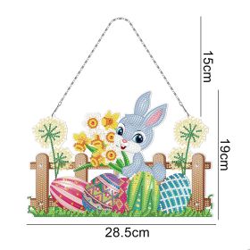 New Easter Bunny Series Decorative Ring Hanging Painting DIY Diamond Painting (Option: YH302)