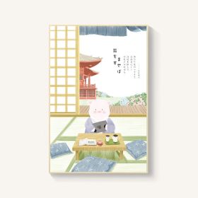 Japanese-style Room Decoration Cherry Blossom Landscape Painting Restaurant Bedroom Sushi Restaurant Mural (Option: Reading-30x40cm-Wood color)