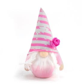 Doll Pink Rose Faceless Doll Valentine's Day Furnishings Ornaments With Light (Option: Women)