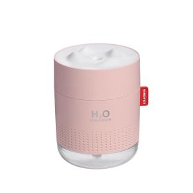 Snow Mountain Humidifier Mini Portable 500m Cool Mist Desktop Personal Air Ultrasonic Diffuser With Romantic Night Lamp (Color: Pink)