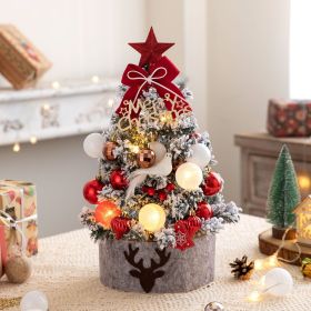 Home Fashion Flocking Christmas Decoration (Option: 45cm Snow Tree Red)