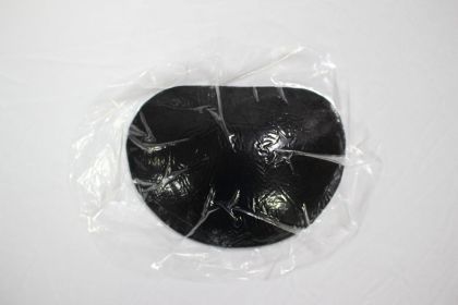 Self-adhesive Double-sided Brushing Chest Pad Thickened Sponge Insert (Option: Heart Shaped Black-OPP One Pair Package)