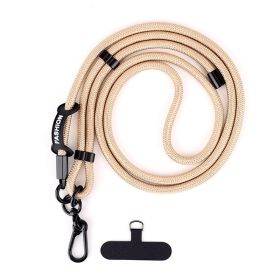 7mm Solid Color Mobile Phone Lanyard (Option: 7mm Gold Rope)