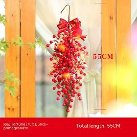 New Year Spring Festival Simulation Fruit Pendant Home Decoration (Option: Red Rich Pomegranate)