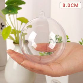 Fashion Hollow Transparent Christmas Ball (Option: 8cm Ball SLQ YQ 8)