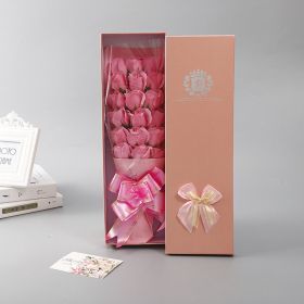 Thanksgiving Christmas Creative 18 Roses Fat Soap Bouquet Company Activity Gift For Girlfriend Birthday Gift (Option: 18 Bouquet Pink)