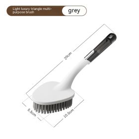 Shoe Brush Household Soft Fur Long Handle Multifunctional (Option: Large Triangle White Brush)