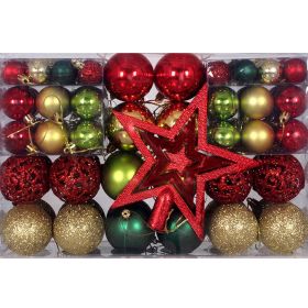 Home Fashion Christmas Decorations Suit (Option: Golden Red Dark Green)