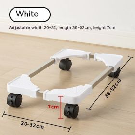 Computer Host Mobile Bracket Size Adjustable (Option: White Host Bracket)