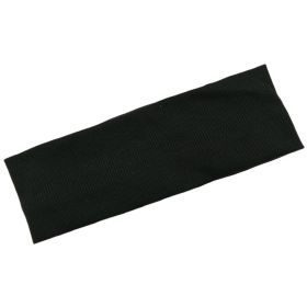 Solid Color Knitted Hair Band Men's And Women's Yoga Sports Sweat-absorbent Headband (Color: Black)