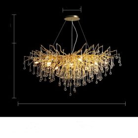 Postmodern Light Luxury Chandelier Water Drop Crystal Lamp Atmosphere (Option: L180-No light source)