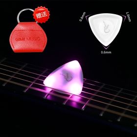 Japanese LED Lightning Touch Luminous Big Triangle Guitar Bass Pick (Option: GIMI Style Pink Light)