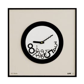 Wall Clock Living Room Home Fashion Quartz (Option: Black-30x30cm)