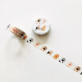 Cute Cat And Paper Adhesive Tape Decorative Tapes Girl Cute Collage Basic Journal Decoration Notebook 6 Models (Option: Meat Toot Cat's Paw)