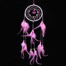 Feather Dreamcatcher Wind Chimes Pendant (Option: Pink-13 × 55CM)