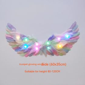 Luminous Feather Wings Macaron Color (Option: Luminous Wings 60x 35-Free Size)