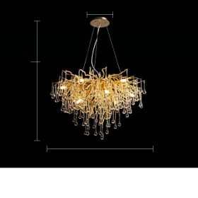 Postmodern Light Luxury Chandelier Water Drop Crystal Lamp Atmosphere (Option: 40C-9W light source)